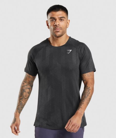 Men's Gymshark Apex T-Shirts Black | NZ 4ZQLSD